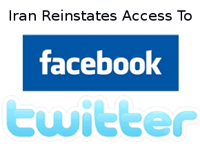 Iran Reinstates Access To Facebook, Twitter