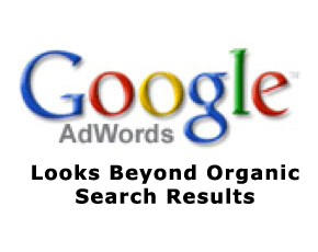 Google AdWords Ads Looks Beyond Organic Search Results