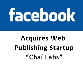 Facebook Acquires Web Publishing Startup Chai Labs Founded By Former Google Adsense Executive