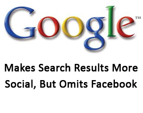 Google Makes Search Results More Social, But Omits Facebook