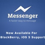 Facebook Messenger Version 1.5 Is Now Available For BlackBerry, iOS 5 Support