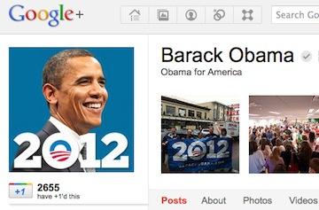 OBAMA FOR AMERICA; CAMPAIGNS NOW ON GOOGLE+