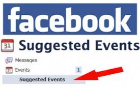 ‘SUGGESTED EVENTS’ FOR FACEBOOK USERS