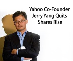 Yahoo Co-Founder Jerry Yang Quits; Shares Rise