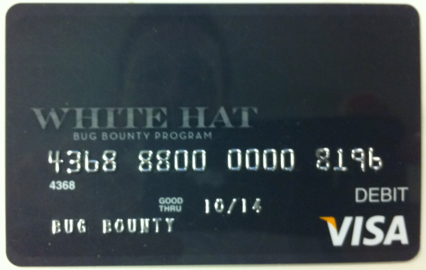 VISA DEBIT CARDS FOR HACKERS, SECURITY RESEARCHERS: FACEBOOK