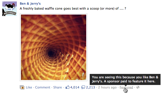 NEWS FEED GET ‘FEATURED’ ADS : FACEBOOK