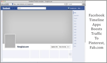 Facebook Timeline Apps Boosts Traffic To Pinterest, Fab.com