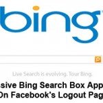 Massive Bing Search Box Appears On Facebook's Logout Page