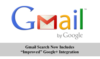 Gmail Search Now Includes “Improved” Google+ Integration